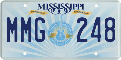 MS license plate MMG248