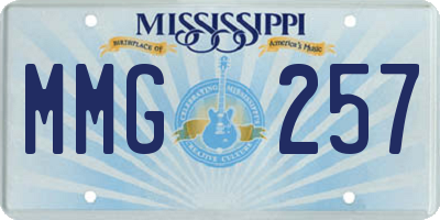 MS license plate MMG257