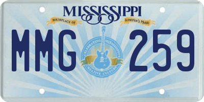 MS license plate MMG259