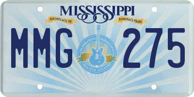 MS license plate MMG275