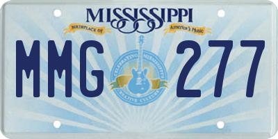MS license plate MMG277