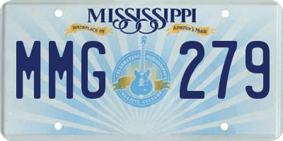 MS license plate MMG279