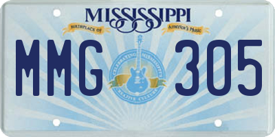 MS license plate MMG305