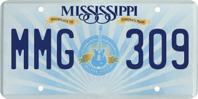 MS license plate MMG309