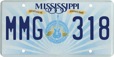 MS license plate MMG318