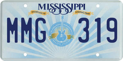MS license plate MMG319
