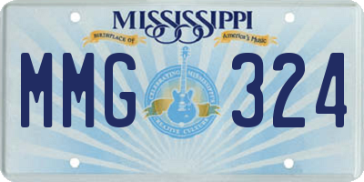 MS license plate MMG324