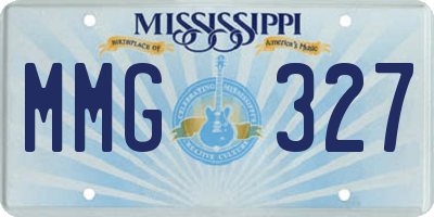 MS license plate MMG327