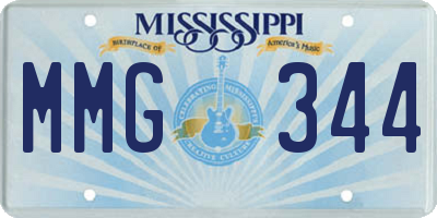 MS license plate MMG344