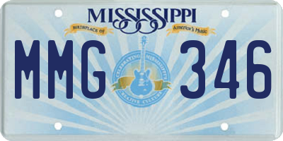 MS license plate MMG346