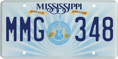 MS license plate MMG348