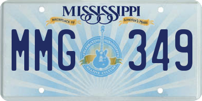 MS license plate MMG349