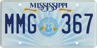 MS license plate MMG367