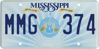 MS license plate MMG374