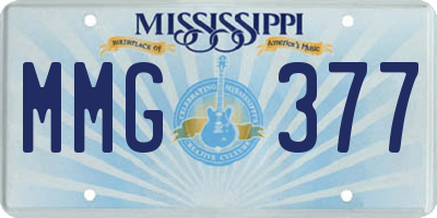 MS license plate MMG377