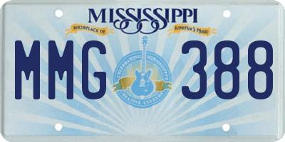 MS license plate MMG388