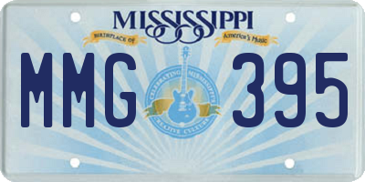 MS license plate MMG395