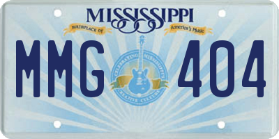 MS license plate MMG404