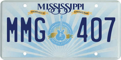 MS license plate MMG407