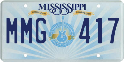 MS license plate MMG417
