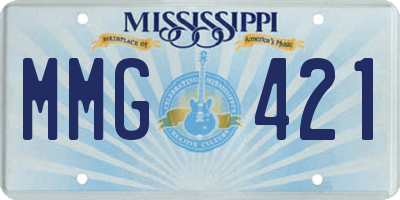 MS license plate MMG421