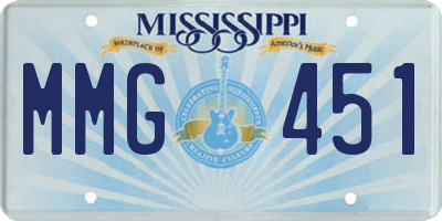 MS license plate MMG451