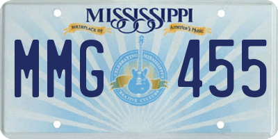 MS license plate MMG455