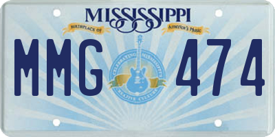 MS license plate MMG474