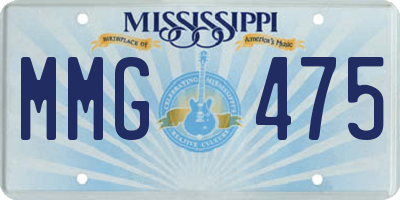 MS license plate MMG475