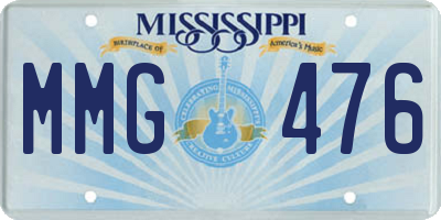 MS license plate MMG476