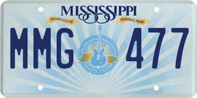MS license plate MMG477