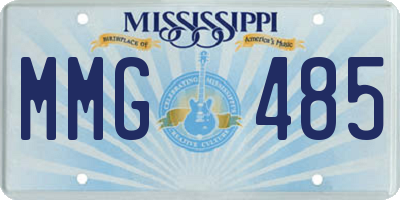 MS license plate MMG485