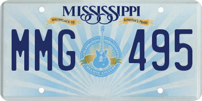 MS license plate MMG495