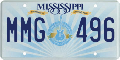 MS license plate MMG496