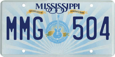 MS license plate MMG504