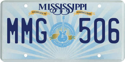 MS license plate MMG506