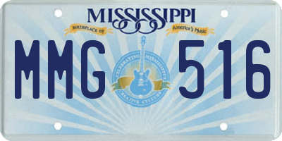 MS license plate MMG516