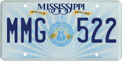 MS license plate MMG522