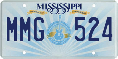 MS license plate MMG524