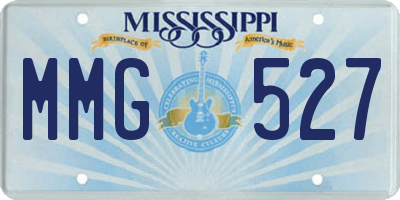 MS license plate MMG527