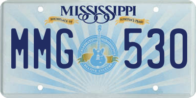MS license plate MMG530