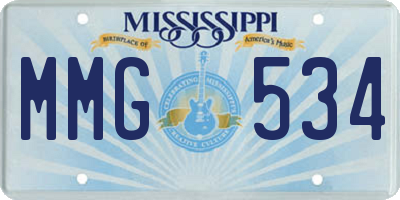 MS license plate MMG534
