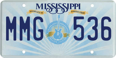 MS license plate MMG536