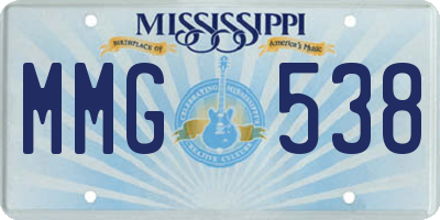 MS license plate MMG538