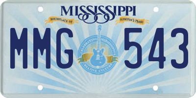 MS license plate MMG543