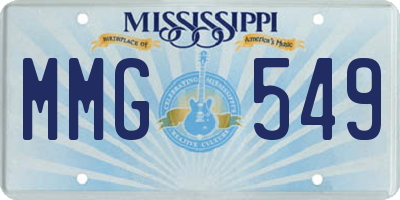 MS license plate MMG549