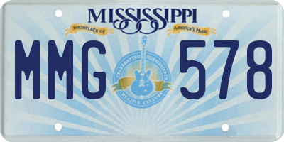 MS license plate MMG578