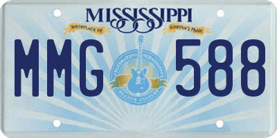 MS license plate MMG588