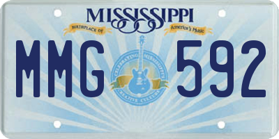 MS license plate MMG592