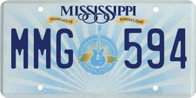 MS license plate MMG594
